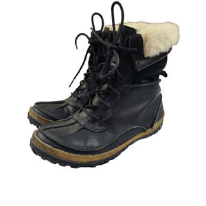 Womens MERRELL Tremblant Mid Polar Waterproof Boots 7 Black Lace Up